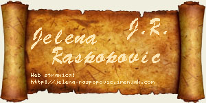 Jelena Raspopović vizit kartica